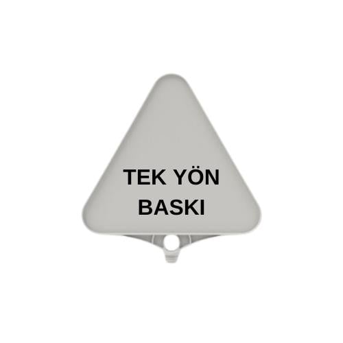 Üçgen Plastik Özel Baskı Levha 39x39 cm PPC