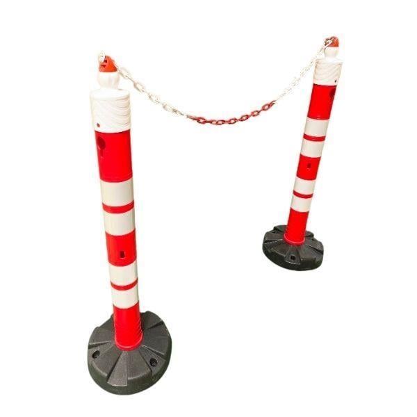 120 cm Ağırlıklı Trafik Dubası 5li Set – Kırmızı Uyarı Dikmesi