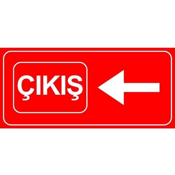 Kırmızı Çıkış Yönlendirme Levhası