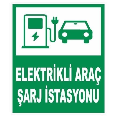 Elektrikli Araç Şarj İstasyonu Sticker EtiketUY-STC-1602-30Elektrikli Araç Şarj İstasyonu Sticker Yapışkanlı Etiket