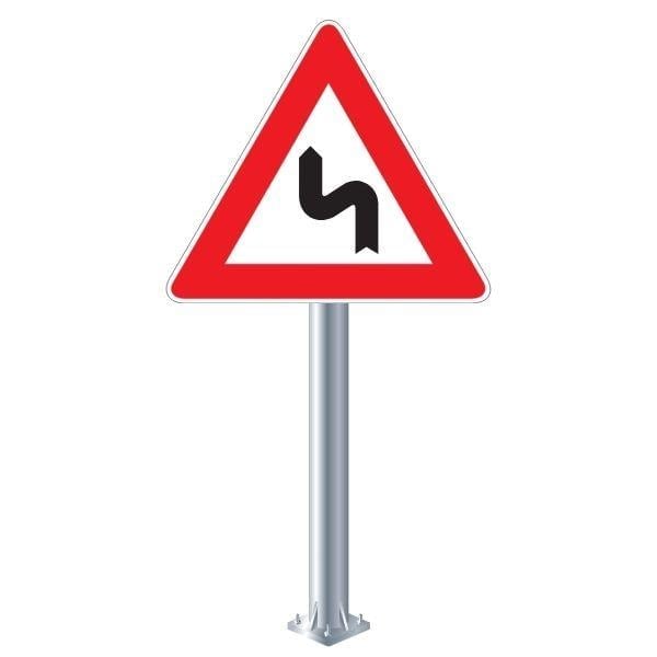 Sola Devamlı Tehlikeli Viraj Levhası T-2B