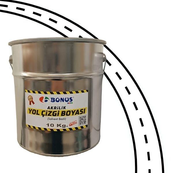 Akrilik Siyah Yol Çizgi Boyası 10 kg