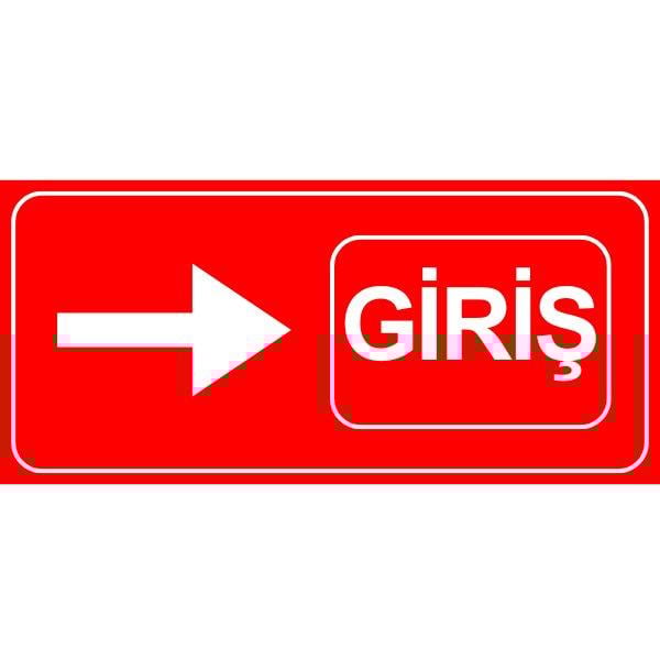 Kırmızı Giriş Yönlendirme Levhası