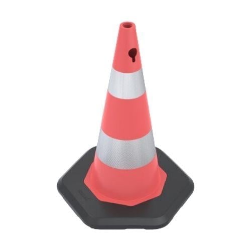 70 cm PVC Trafik Konisi Çift Reflektifli Ağırlıklı