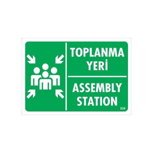 Toplanma Yeri  Uyarı LevhasıİSG-F928-1225FSToplanma Yeri  Uyarı Levhası