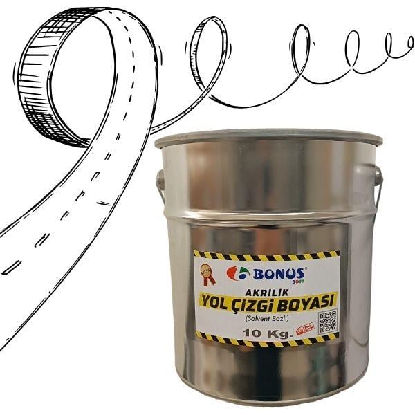 Akrilik Siyah Yol Çizgi Boyası 10 kg