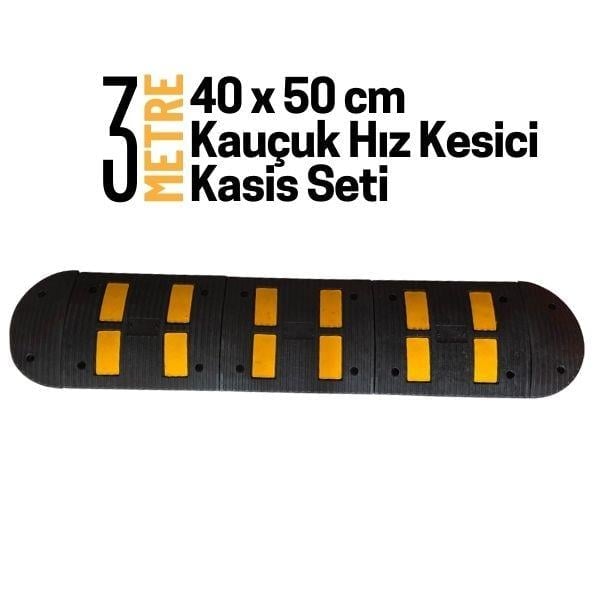 3 Metre Kauçuk Hız Kesici Kasis Seti 40x50 cm