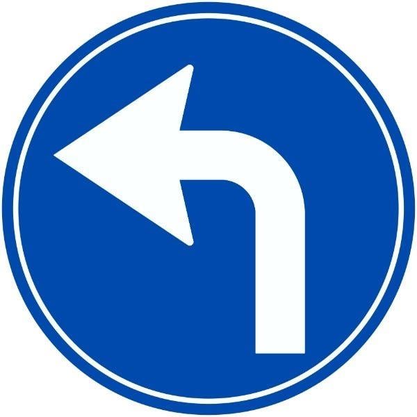 İleride Sola Mecburi Yön Levhası TT-35h