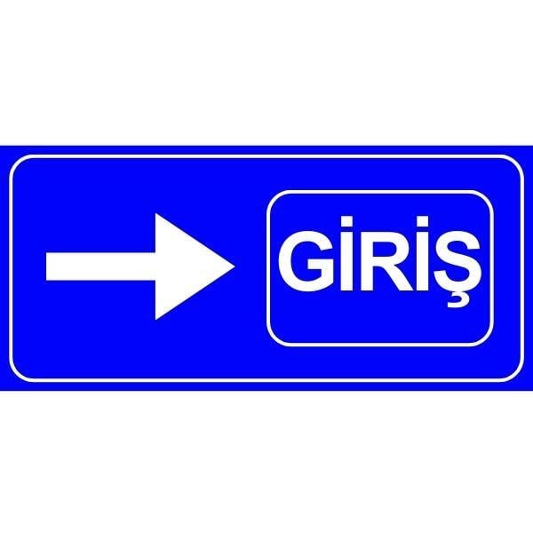 Mavi Giriş Yönlendirme Levhası