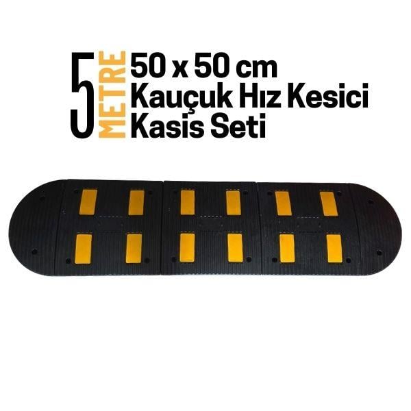 5 Metre Kauçuk Hız Kesici Kasis Seti 50x50 cm