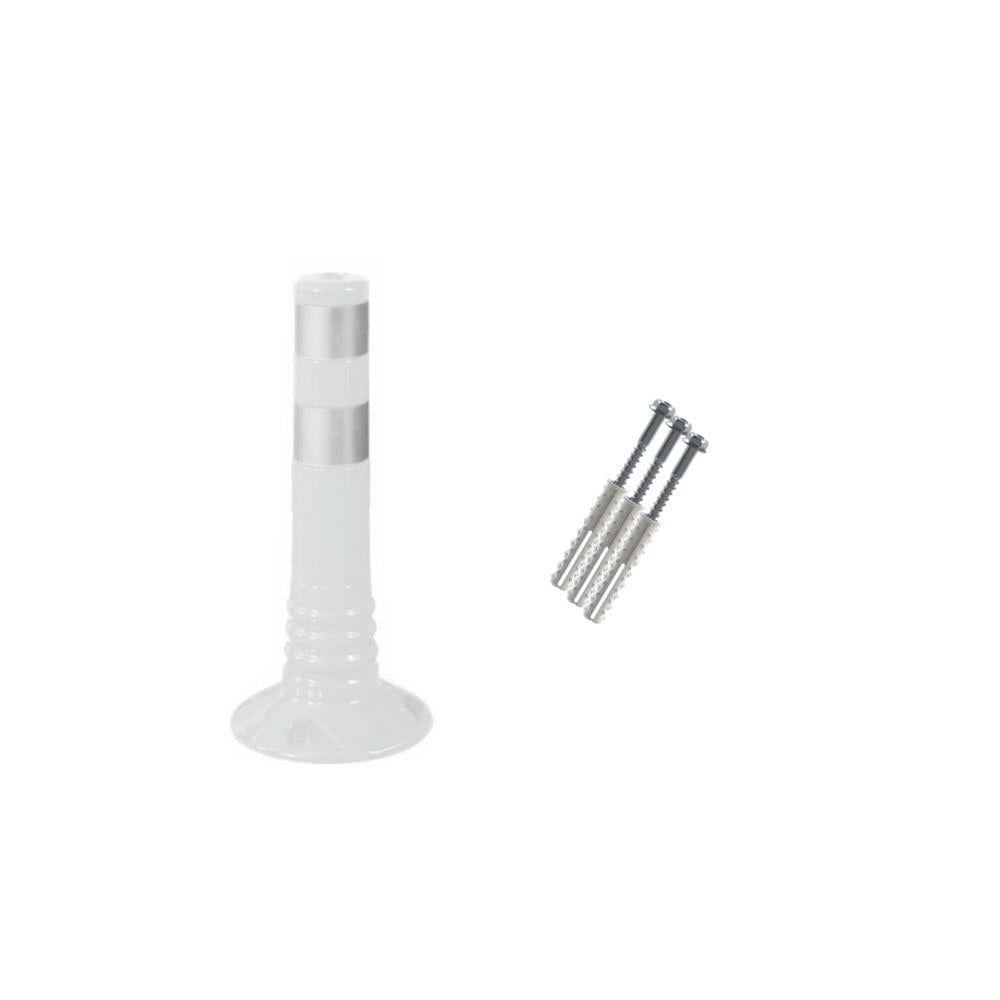 45 cm Beyaz Ekonomik Esnek Delinatör – Plastik Trafik Dubası