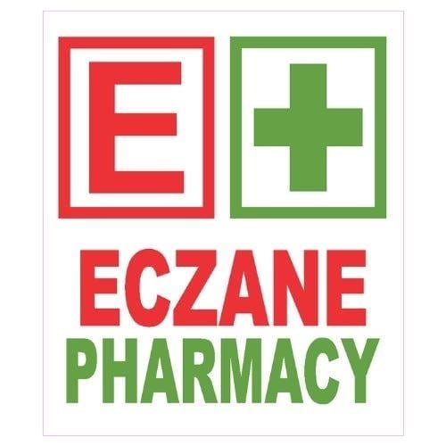 Eczane Levhası  Sticker EtiketUY-STC-1600-30Eczane Sticker Yapışkanlı Etiket