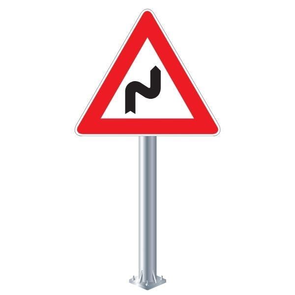 Sağa Devamlı Tehlikeli Viraj Levhası T-2A