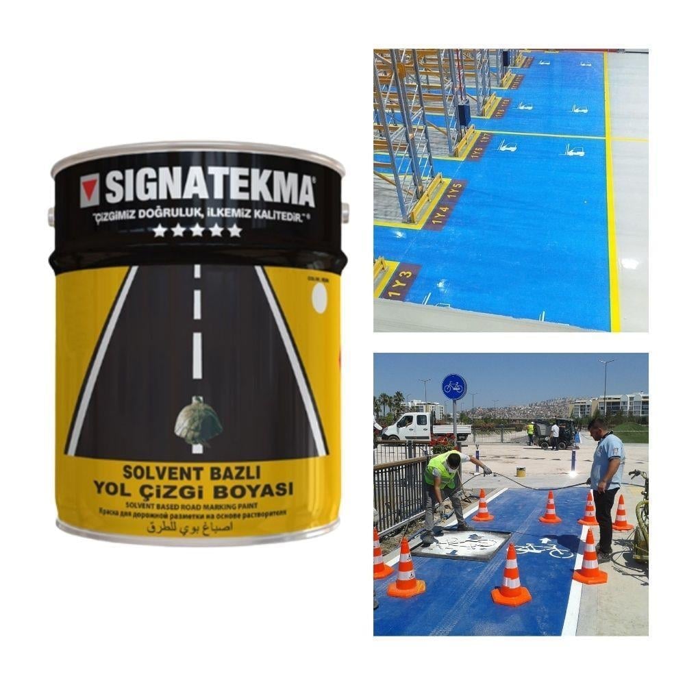 Mavi Yol Çizgi Boyası 25 Kg x 10lu Ekonomik Set – Alkid Esaslı