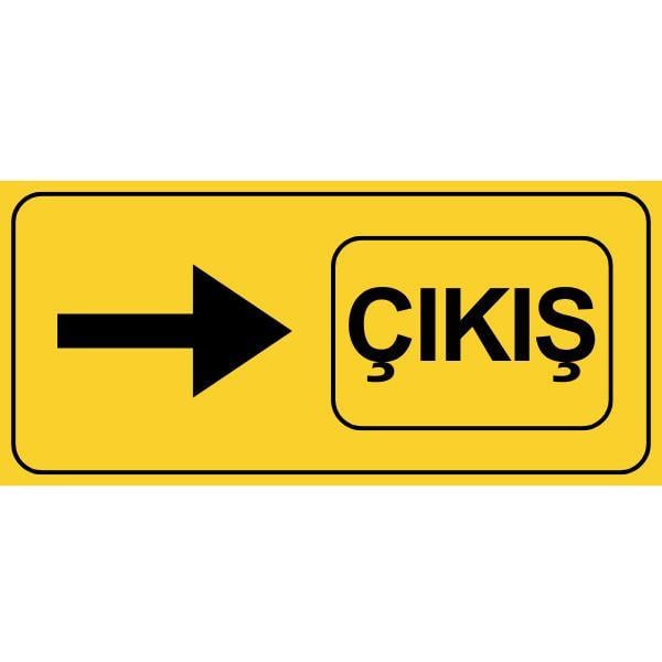 Sarı Çıkış Yönlendirme Levhası