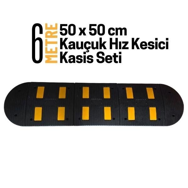 6 Metre Kauçuk Hız Kesici Kasis Seti 50x50 cm