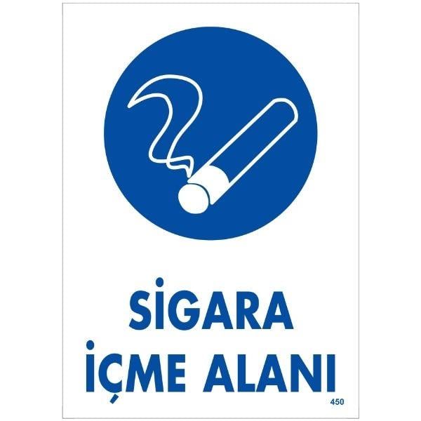 Sigara İçme Alanı Uyarı Levhası İSG-450-2535SSigara İçme Alanı Uyarı Levhası