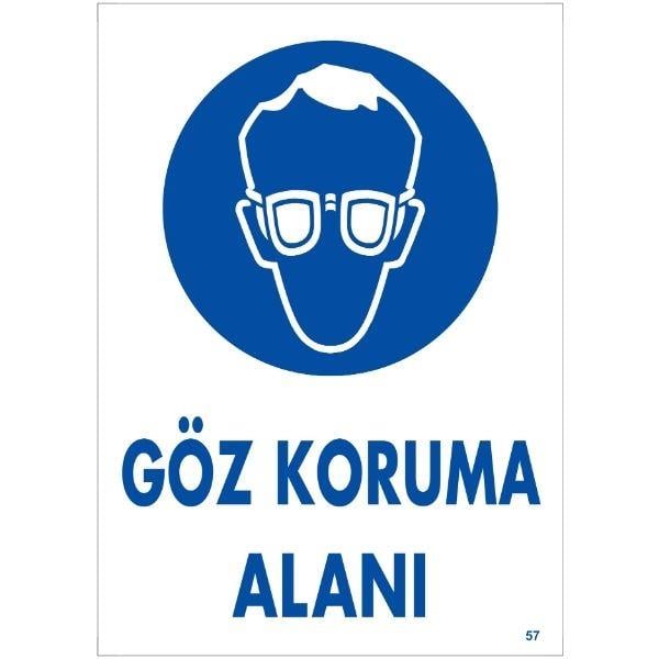 Göz Koruma Alanı  Uyarı LevhasıİSG-57-2535SGöz Koruma Alanı Uyarı Levhası