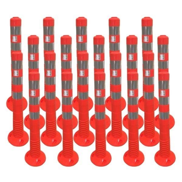 75 cm TPU Esnek Delinatör Duba 20li Set – Turuncu Şerit Ayırıcı