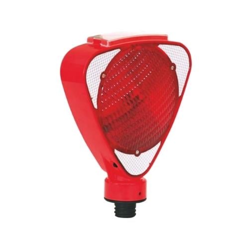 Solar Flaşörlü Üçgen LED Kırmızı Uyarı Lambası