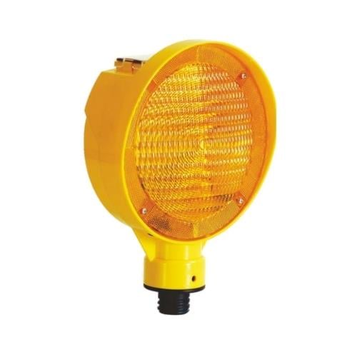 Sarı Solar Flaşörlü Yuvarlak LED Uyarı Lambası