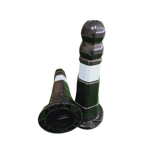 Siyah Altıgen Ekonomik Esnek Delinatör – Plastik Trafik Dubası