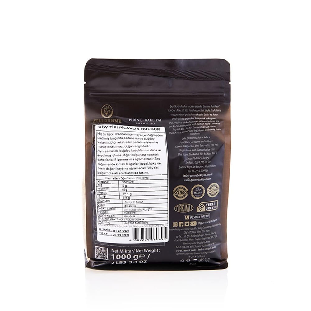 Atlı Gurme Köy Tipi Pilavlık Bulgur 1 kg