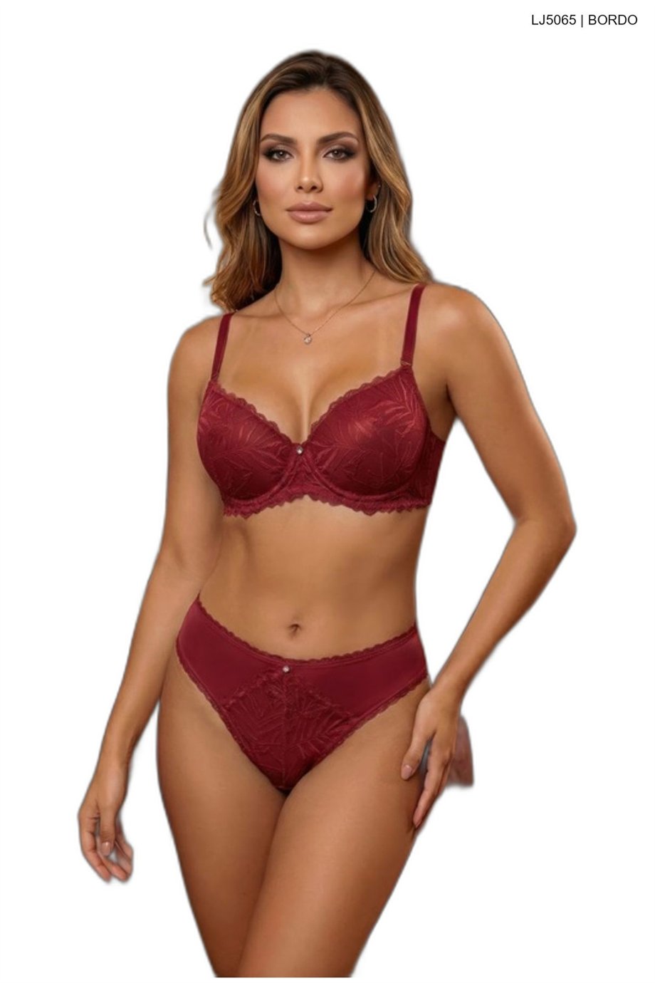 Le Jardin 5065 Kadın Dantelli Push Up Dolgulu B Cup Sütyen Takım
