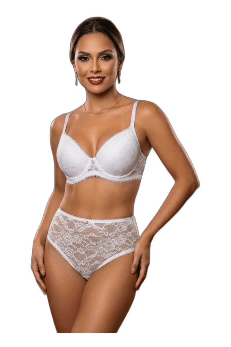 Le Jardin 6042 Kadın Dantelli Push Up Dolgulu B Cup Sütyen Takım