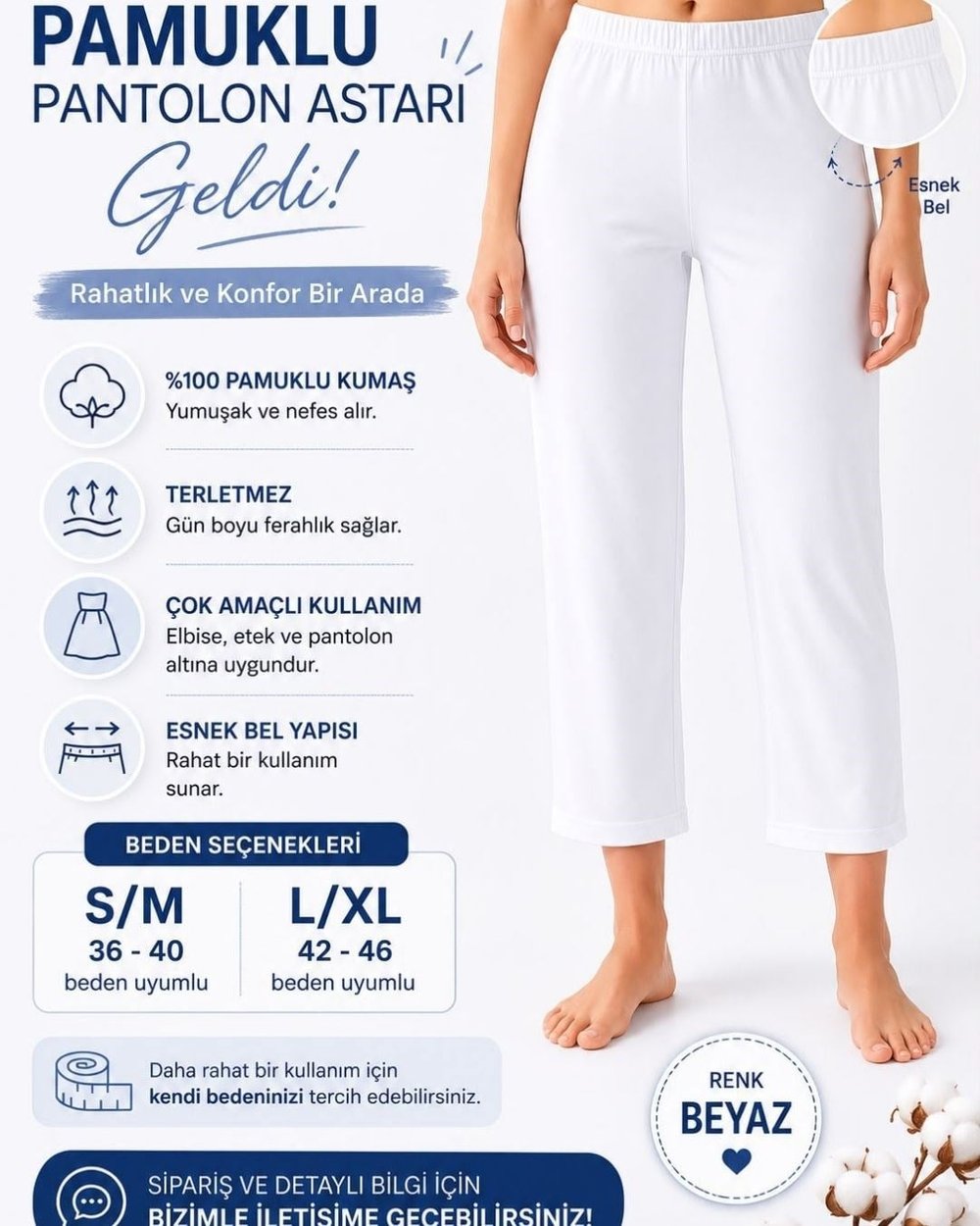 Pamuklu Pantolon Astarı E0001