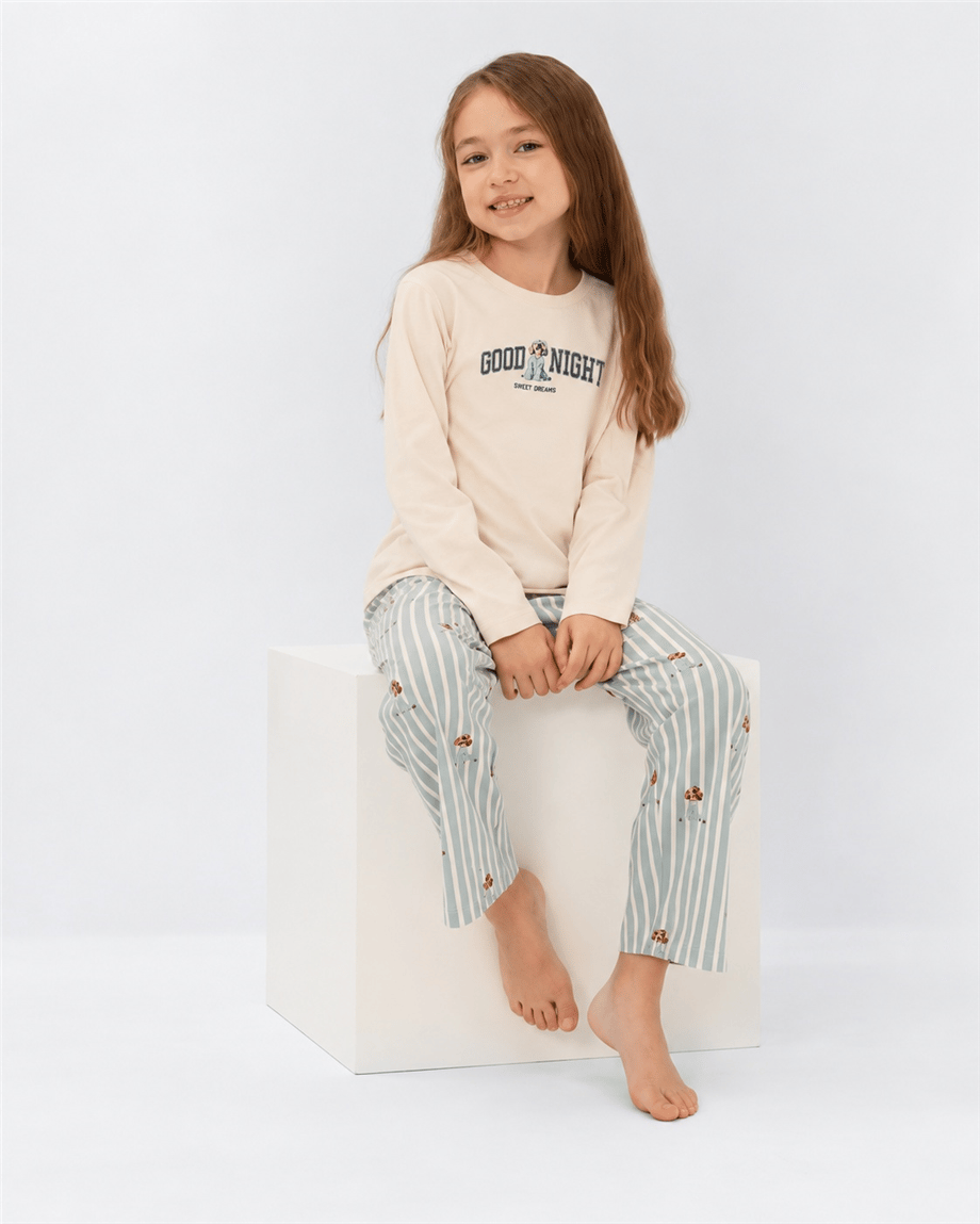 ARNETTA ANNE KIZ UZUN KOL PİJAMA TAKIM AR3734-G