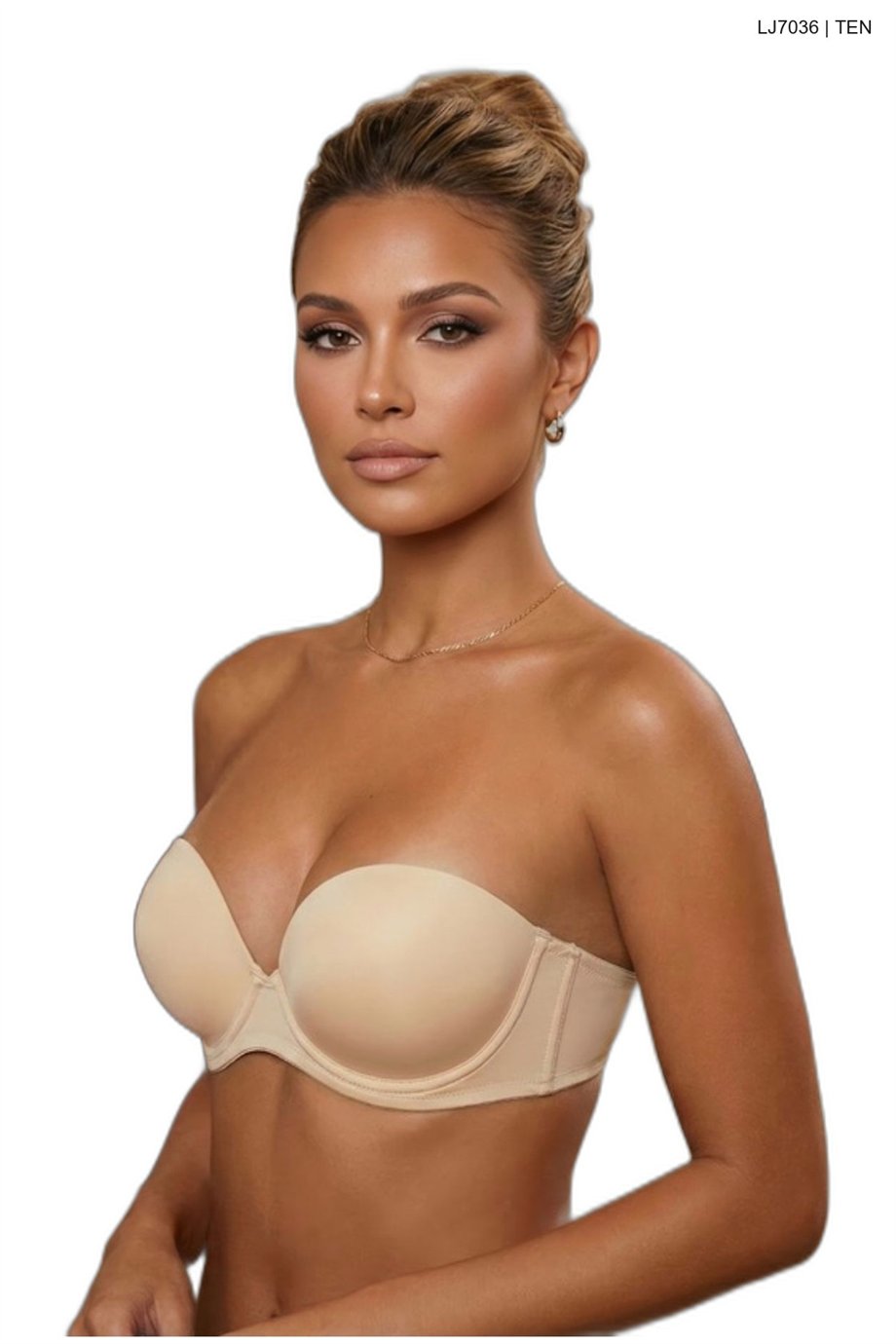 Le Jardin 7036 Kadın Straplez Push Up Dolgulu Silikonlu B Cup Sütyen
