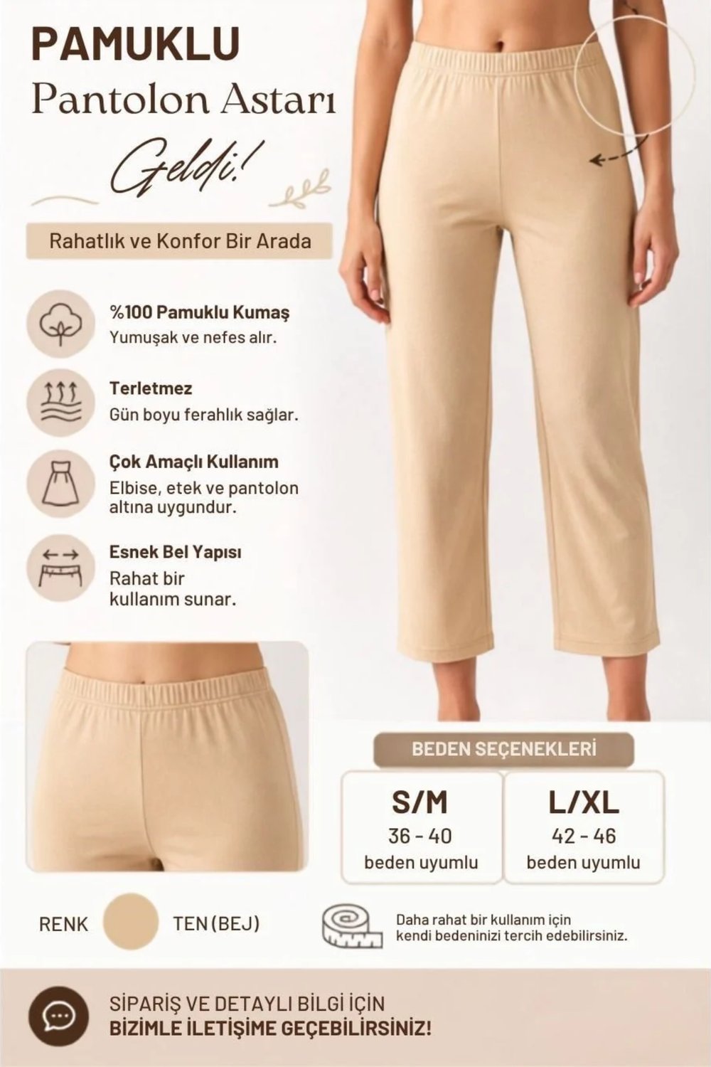 Pamuklu Pantolon Astarı E0001