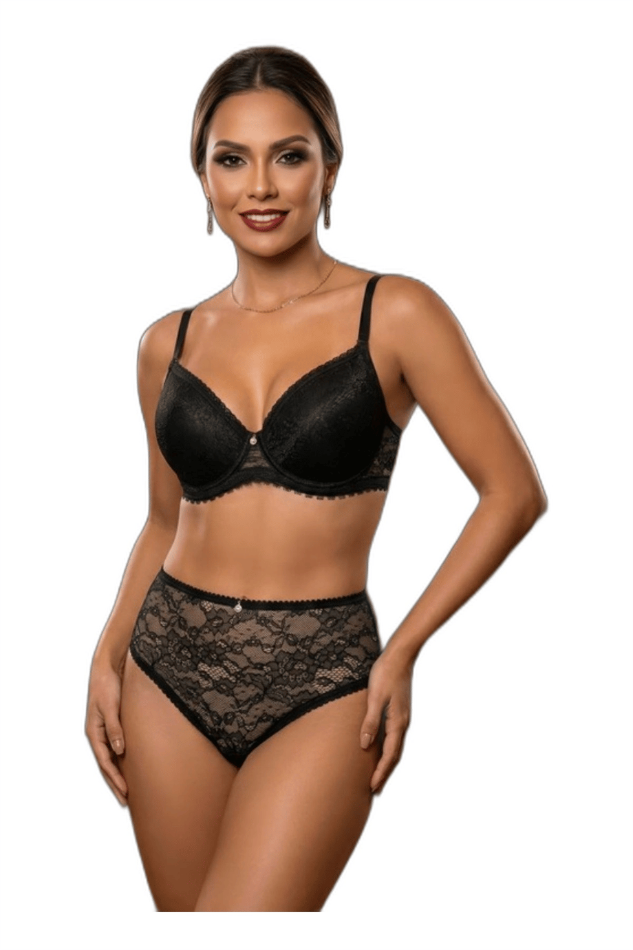 Le Jardin 6042 Kadın Dantelli Push Up Dolgulu B Cup Sütyen Takım