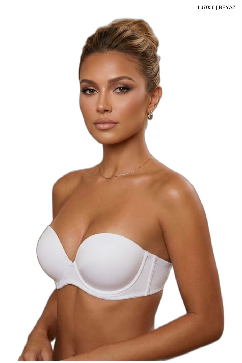 Le Jardin 7036 Kadın Straplez Push Up Dolgulu Silikonlu B Cup Sütyen