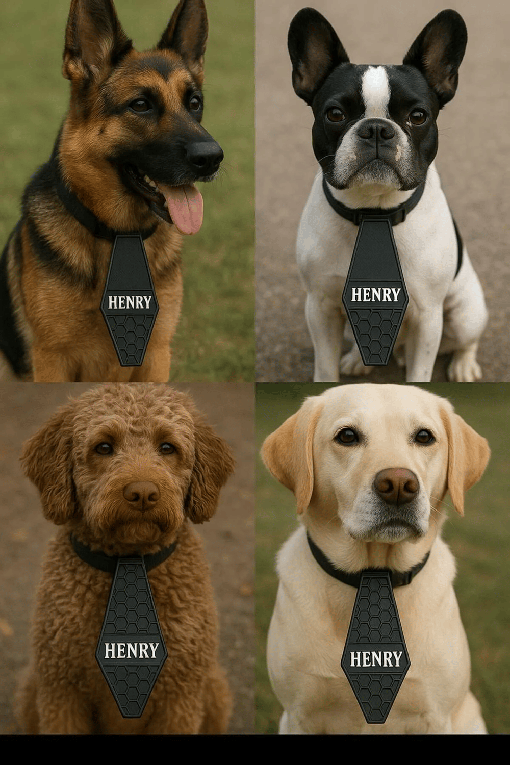 İsimli Köpek Tasması Ucu Kravat Model – Pet İsimlik Aksesuar