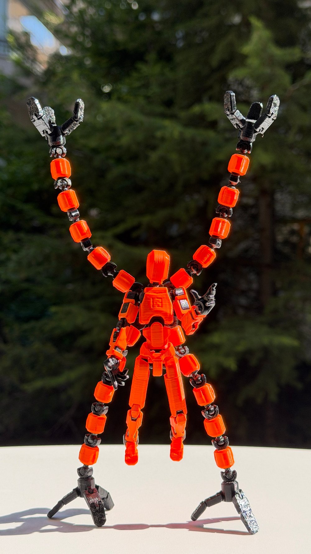 Lucky 13 Aksiyon Figürü Robot Oyuncak 13cm Mekanik Kollu Turuncu