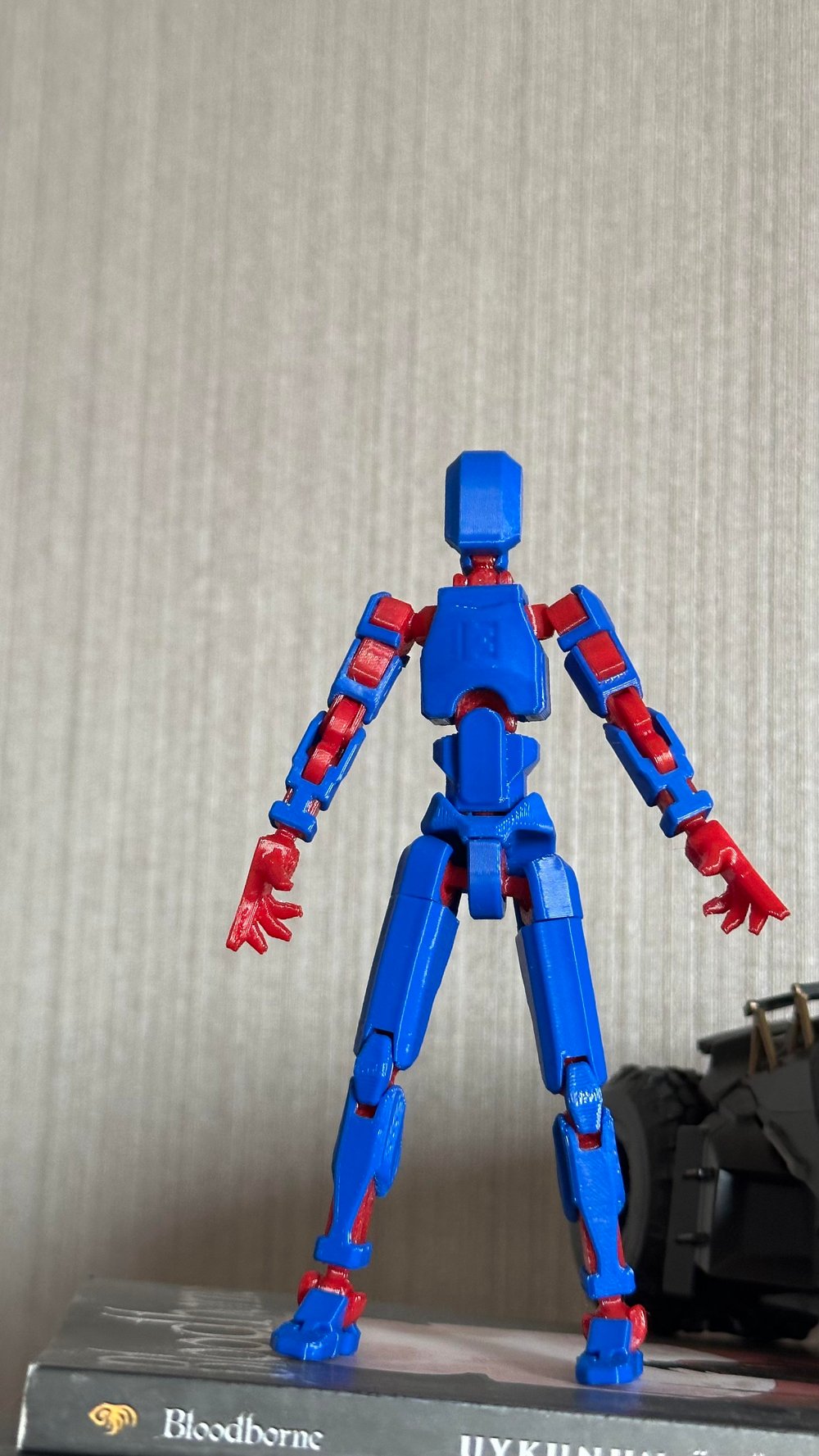 Lucky 13 Aksiyon Figürü Robot Oyuncak 13cm Mavi Kırmızı