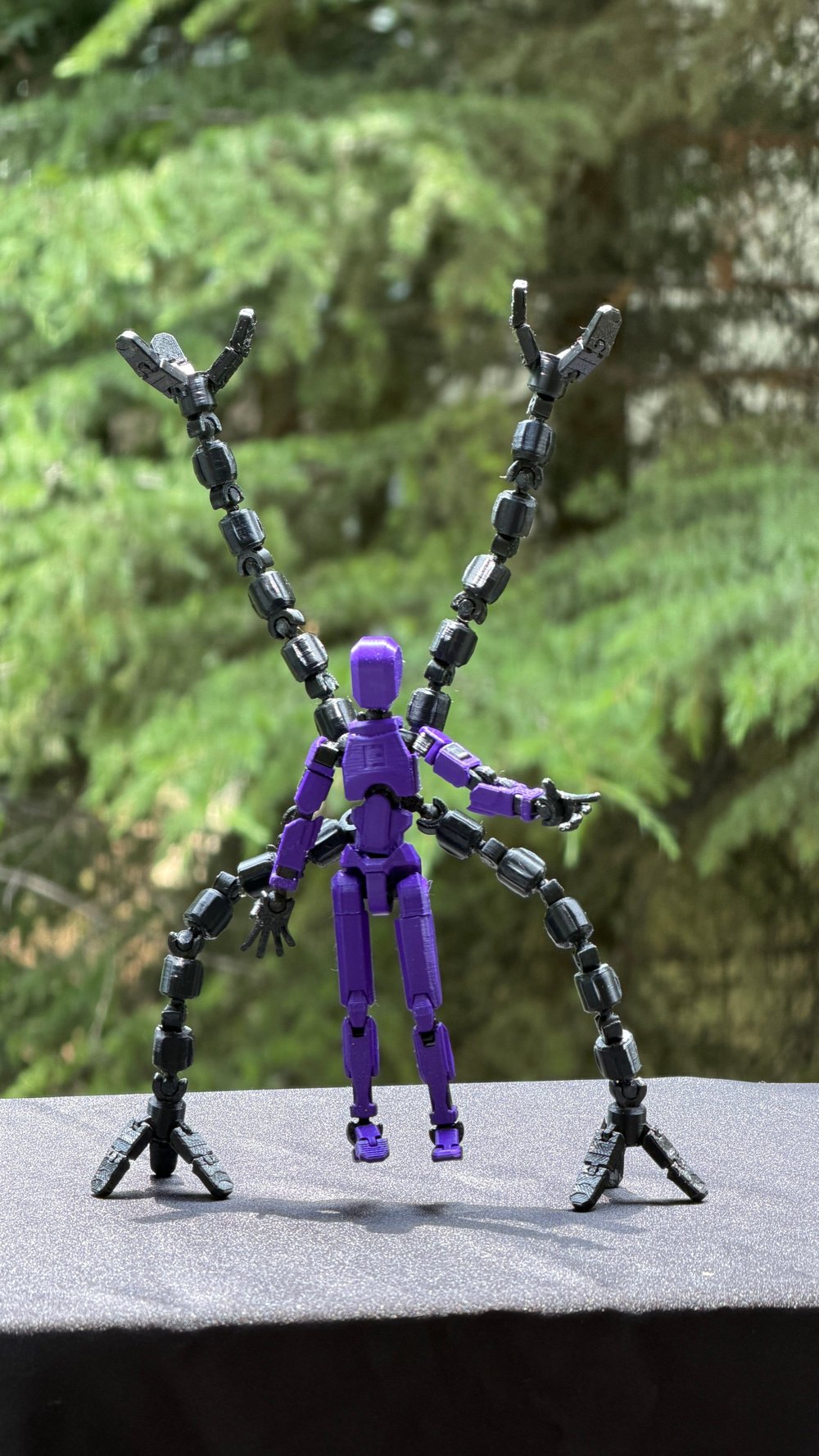 Lucky 13 Aksiyon Figürü Robot Oyuncak 13cm Mor Siyah ve Mekanik Kol Eklenti Seti