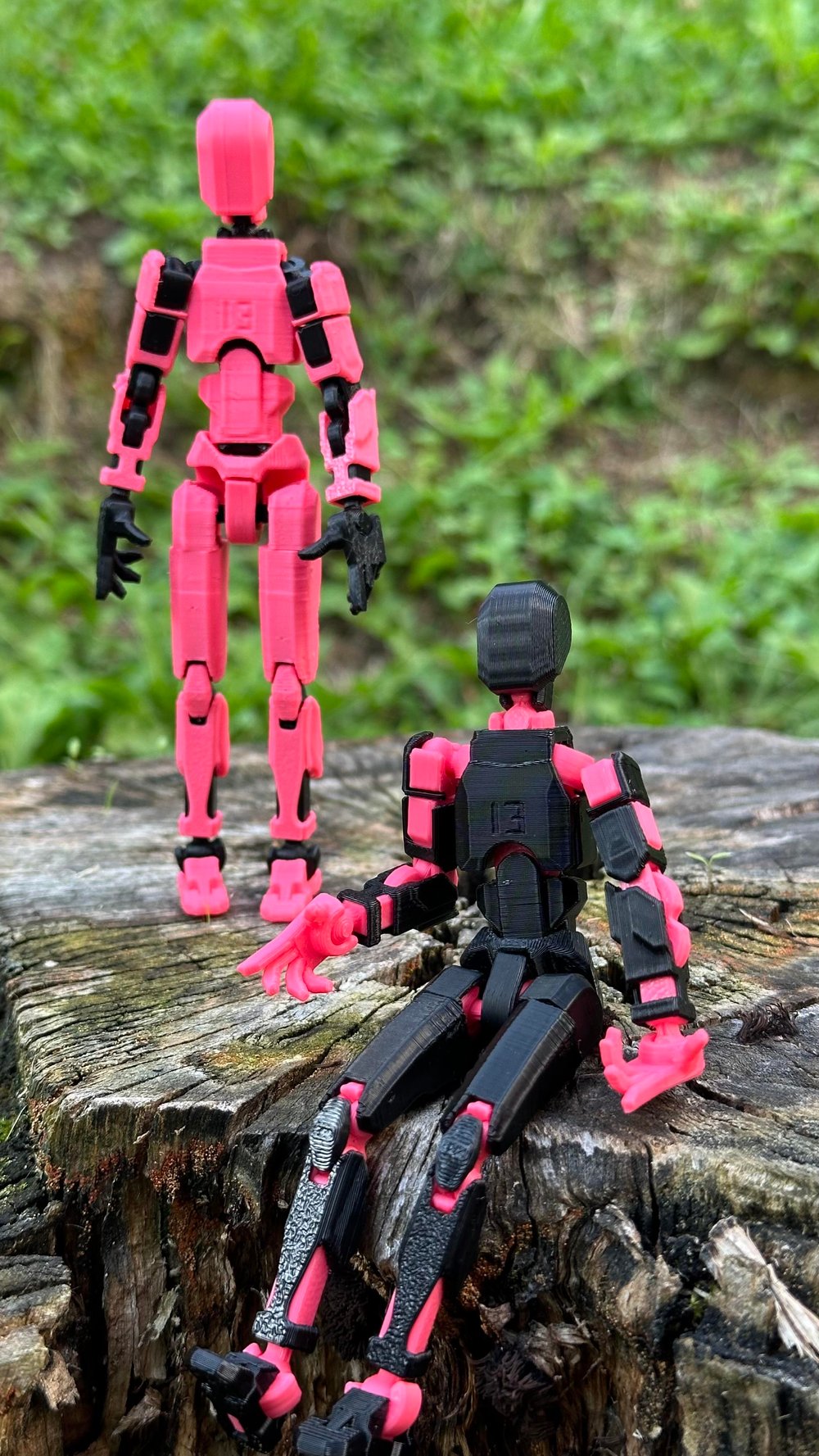 Lucky 13 Aksiyon Figürü Robot Oyuncak 13cm İkili Pembe Set