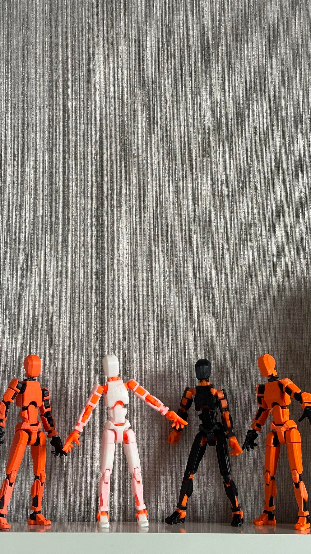 Lucky 13 Aksiyon Figürü Robot Oyuncak 13cm Turuncu 4'lü Set