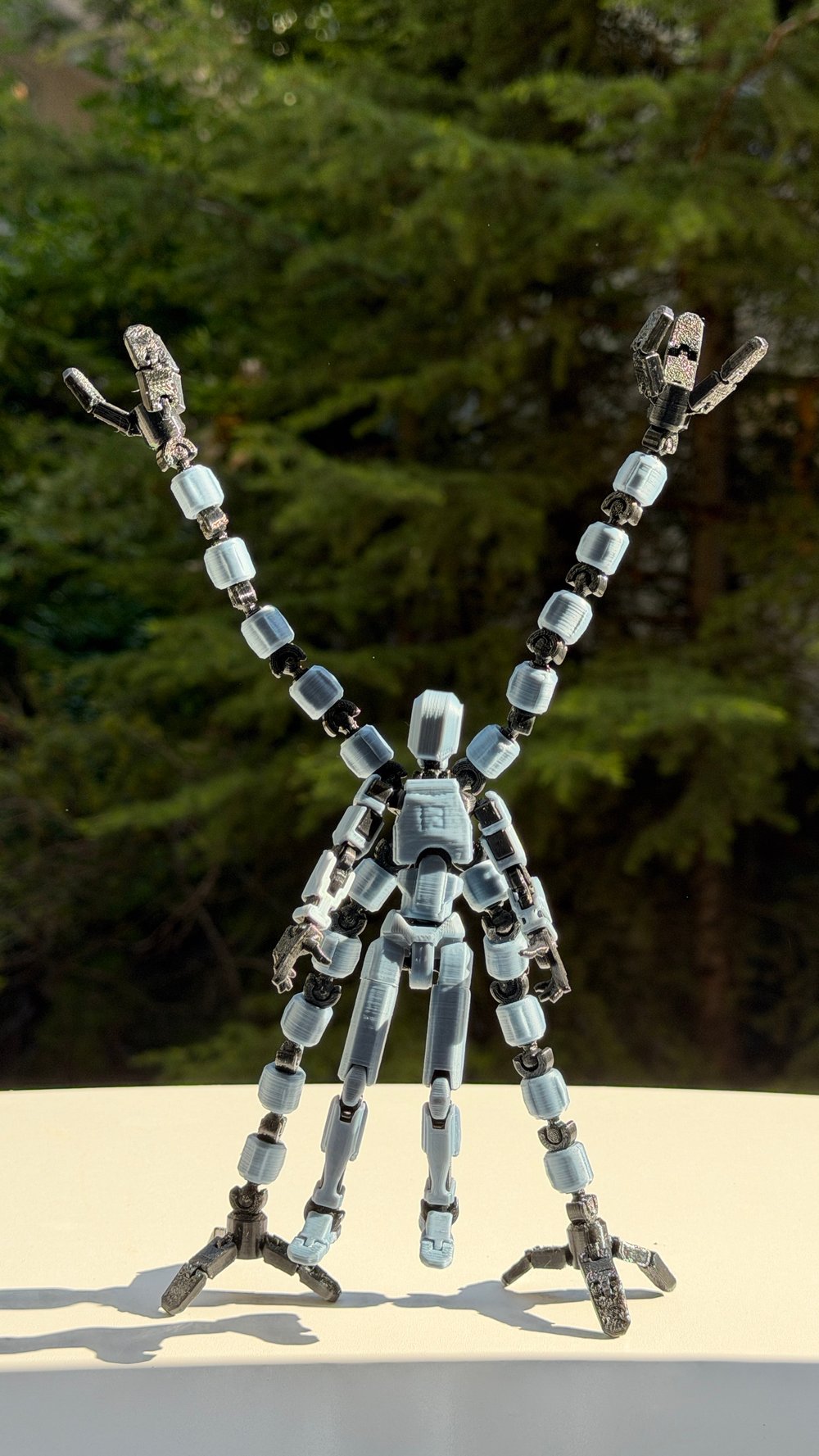 Lucky 13 Aksiyon Figürü Robot Oyuncak 13cm Mekanik Kollu Gri