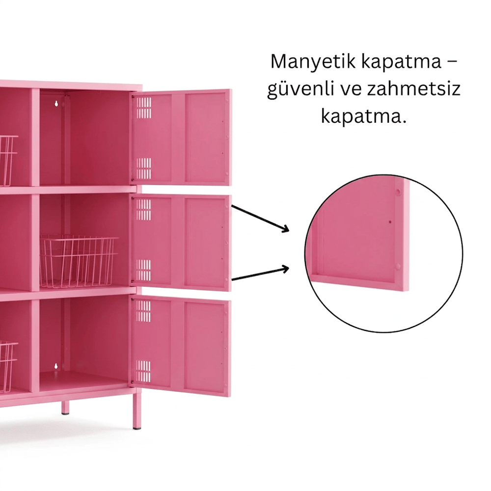 Pera Metal Çok Gözlü Dolap