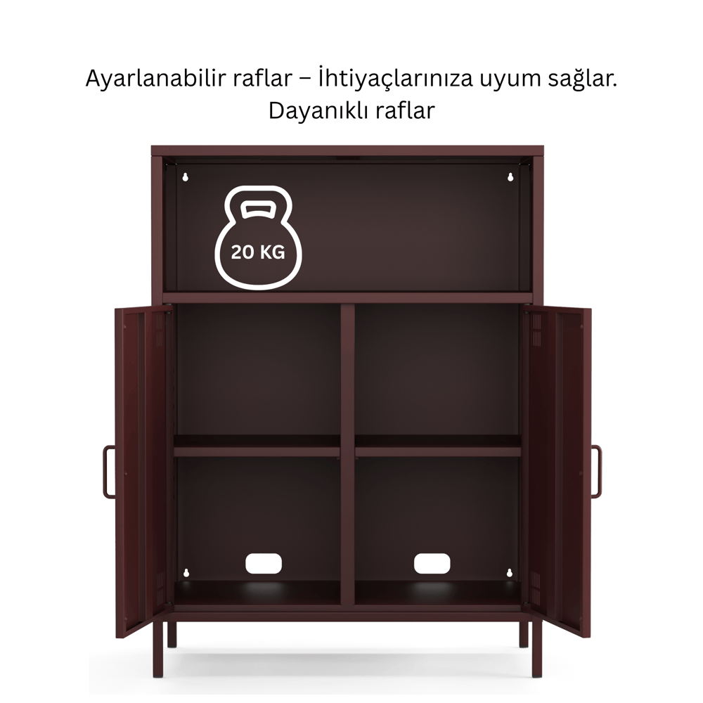 Pera Metal Dolap 2 Kapaklı