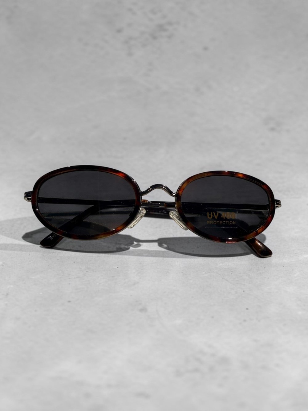 Retro Leopar Desen Çerçeve UV400 güneş gözlük