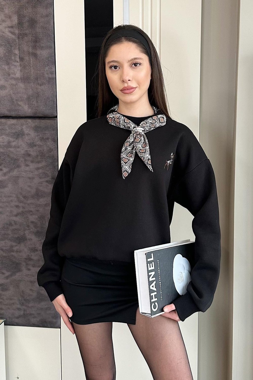 LUVİEN FLARLI SWEAT-Siyah