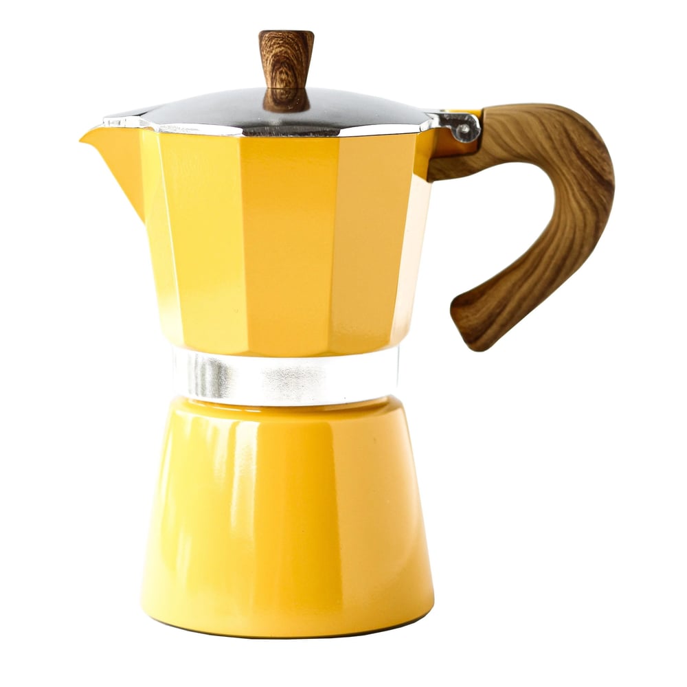 Black Goat 6 Cup Moka Pot Sarı
