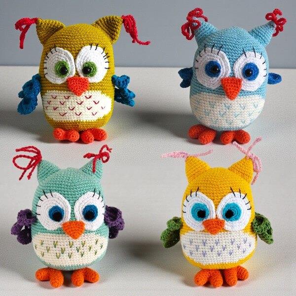 Amigurumi  baykuş yeşil