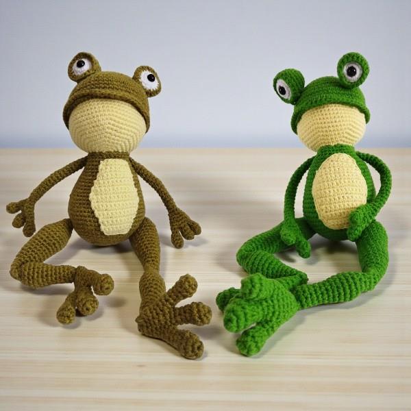 amigurumi  oyuncak kurbağa yeşil