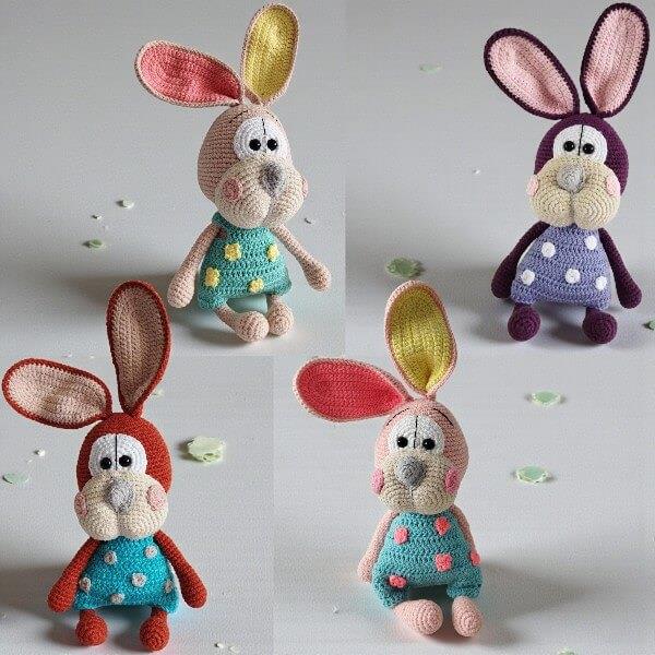 amigurumi   renkli tavşan